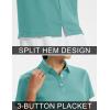 image:imageTACVASEN Womens Polo Shirts Short Sleeve Golf Shirt Quick Dry UPF 50 Sun Protection Lightweight Tennis Shirts 3 ButtonsGrey Green