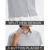 image:imageTACVASEN Womens Polo Shirts Short Sleeve Golf Shirt Quick Dry UPF 50 Sun Protection Lightweight Tennis Shirts 3 ButtonsLight Grey