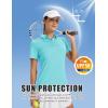 image:imageTACVASEN Womens Polo Shirts Short Sleeve Golf Shirt Quick Dry UPF 50 Sun Protection Lightweight Tennis Shirts 3 ButtonsLight Lake Blue