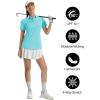 image:imageTACVASEN Womens Polo Shirts Short Sleeve Golf Shirt Quick Dry UPF 50 Sun Protection Lightweight Tennis Shirts 3 ButtonsLight Lake Blue