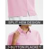 image:imageTACVASEN Womens Polo Shirts Short Sleeve Golf Shirt Quick Dry UPF 50 Sun Protection Lightweight Tennis Shirts 3 ButtonsLight Pink