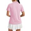 image:imageTACVASEN Womens Polo Shirts Short Sleeve Golf Shirt Quick Dry UPF 50 Sun Protection Lightweight Tennis Shirts 3 ButtonsLight Pink