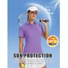image:imageTACVASEN Womens Polo Shirts Short Sleeve Golf Shirt Quick Dry UPF 50 Sun Protection Lightweight Tennis Shirts 3 ButtonsLight Purple