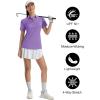 image:imageTACVASEN Womens Polo Shirts Short Sleeve Golf Shirt Quick Dry UPF 50 Sun Protection Lightweight Tennis Shirts 3 ButtonsLight Purple