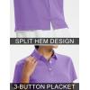 image:imageTACVASEN Womens Polo Shirts Short Sleeve Golf Shirt Quick Dry UPF 50 Sun Protection Lightweight Tennis Shirts 3 ButtonsLight Purple