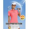 image:imageTACVASEN Womens Polo Shirts Short Sleeve Golf Shirt Quick Dry UPF 50 Sun Protection Lightweight Tennis Shirts 3 ButtonsPink