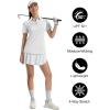 image:imageTACVASEN Womens Polo Shirts Short Sleeve Golf Shirt Quick Dry UPF 50 Sun Protection Lightweight Tennis Shirts 3 ButtonsWhite