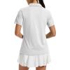 image:imageTACVASEN Womens Polo Shirts Short Sleeve Golf Shirt Quick Dry UPF 50 Sun Protection Lightweight Tennis Shirts 3 ButtonsWhite
