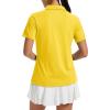 image:imageTACVASEN Womens Polo Shirts Short Sleeve Golf Shirt Quick Dry UPF 50 Sun Protection Lightweight Tennis Shirts 3 ButtonsYellow