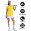 image:imageTACVASEN Womens Polo Shirts Short Sleeve Golf Shirt Quick Dry UPF 50 Sun Protection Lightweight Tennis Shirts 3 ButtonsYellow