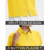image:imageTACVASEN Womens Polo Shirts Short Sleeve Golf Shirt Quick Dry UPF 50 Sun Protection Lightweight Tennis Shirts 3 ButtonsYellow