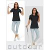 image:imageTACVASEN Womens Short Sleeve Polo Sun Protection UV SPF Outdoor Short Sleeve 3Button Quick Dry Golf ShirtBlack