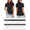 image:imageTACVASEN Womens Short Sleeve Polo Sun Protection UV SPF Outdoor Short Sleeve 3Button Quick Dry Golf ShirtBlack