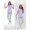 image:imageTACVASEN Womens Short Sleeve Polo Sun Protection UV SPF Outdoor Short Sleeve 3Button Quick Dry Golf ShirtLight Purple