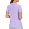 image:imageTACVASEN Womens Short Sleeve Polo Sun Protection UV SPF Outdoor Short Sleeve 3Button Quick Dry Golf ShirtLight Purple