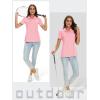image:imageTACVASEN Womens Short Sleeve Polo Sun Protection UV SPF Outdoor Short Sleeve 3Button Quick Dry Golf ShirtPink