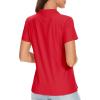 image:imageTACVASEN Womens Short Sleeve Polo Sun Protection UV SPF Outdoor Short Sleeve 3Button Quick Dry Golf ShirtRed