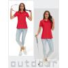 image:imageTACVASEN Womens Short Sleeve Polo Sun Protection UV SPF Outdoor Short Sleeve 3Button Quick Dry Golf ShirtRed