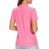 image:imageTACVASEN Womens Short Sleeve Polo Sun Protection UV SPF Outdoor Short Sleeve 3Button Quick Dry Golf ShirtRose