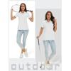 image:imageTACVASEN Womens Short Sleeve Polo Sun Protection UV SPF Outdoor Short Sleeve 3Button Quick Dry Golf ShirtWhite