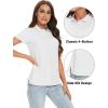 image:imageTACVASEN Womens Short Sleeve Polo Sun Protection UV SPF Outdoor Short Sleeve 3Button Quick Dry Golf ShirtWhite