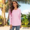 image:imageTACVASEN Womens UV Protection Shirts Long Sleeve Shirts Athletic Shirts Workout Shirts Quick Dry Shirts Fishing Shirts Running Shirts Sun Shirts UPF Shirts Light Pink