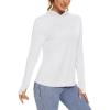 image:imageTACVASEN Hiking Shirts Women Quick Dry Long Sleeve Shirts Sun Protection Hoodies Shirts Running Shirts Fishing Shirts Athletic Shirts White