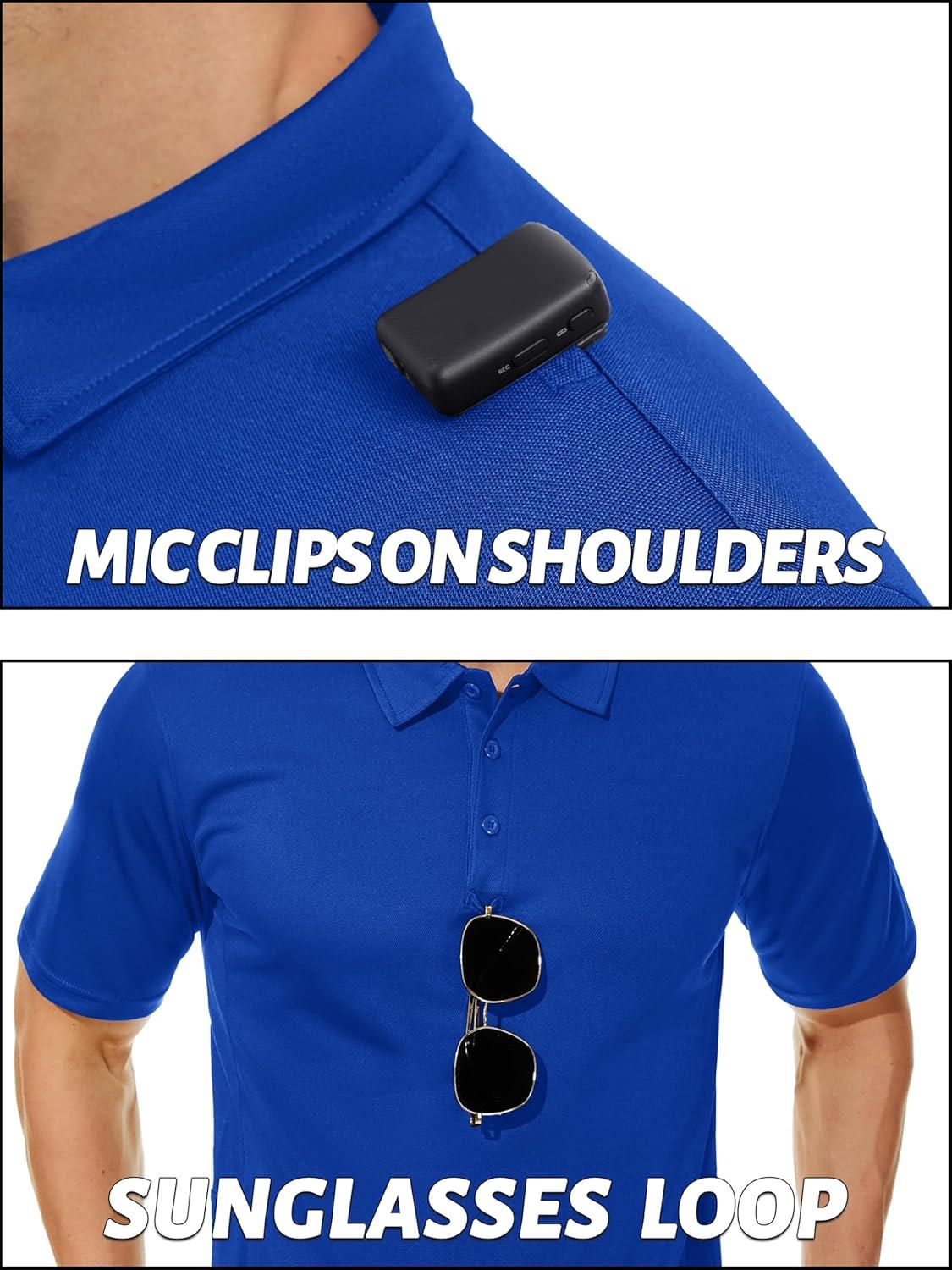 image:imageTACVASEN Polo Shirts for Men Dry Fit Short Sleeve Performance Collared Shirt Light UPF 50 Tactical Work Golf Polos05colorblue
