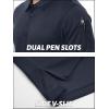 image:imageTACVASEN Polo Shirts for Men Dry Fit Short Sleeve Performance Collared Shirt Light UPF 50 Tactical Work Golf Polos02navy