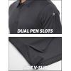 image:imageTACVASEN Polo Shirts for Men Dry Fit Short Sleeve Performance Collared Shirt Light UPF 50 Tactical Work Golf Polos03darkgrey