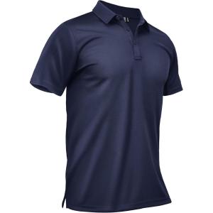 image:imageTACVASEN Polo Shirts for Men Dry Fit Short Sleeve Performance Collared Shirt Light UPF 50 Tactical Work Golf Polos02navy
