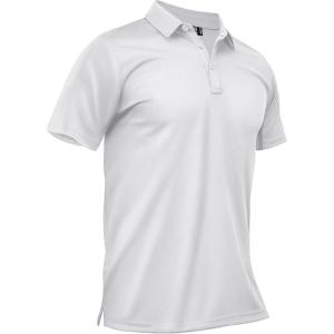 image:imageTACVASEN Polo Shirts for Men Dry Fit Short Sleeve Performance Collared Shirt Light UPF 50 Tactical Work Golf Polos08white