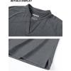 image:imageTACVASEN Women Collarless Golf Shirts Short Sleeve UV Protection Sun TShirts Hiking V Neck Cooling Polo Shirts Dark Gray