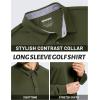image:imageTACVASEN Mens Polo Shirts Long Sleeve Quick Dry Golf Shirt Lightweight Collared Casual Shirt for Men Work FishingArmy Green