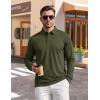 image:imageTACVASEN Mens Polo Shirts Long Sleeve Quick Dry Golf Shirt Lightweight Collared Casual Shirt for Men Work FishingArmy Green