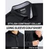 image:imageTACVASEN Mens Polo Shirts Long Sleeve Quick Dry Golf Shirt Lightweight Collared Casual Shirt for Men Work FishingBlack