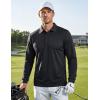 image:imageTACVASEN Mens Polo Shirts Long Sleeve Quick Dry Golf Shirt Lightweight Collared Casual Shirt for Men Work FishingBlack