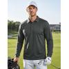 image:imageTACVASEN Mens Polo Shirts Long Sleeve Quick Dry Golf Shirt Lightweight Collared Casual Shirt for Men Work FishingDark Grey