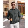 image:imageTACVASEN Mens Polo Shirts Long Sleeve Quick Dry Golf Shirt Lightweight Collared Casual Shirt for Men Work FishingDark Grey