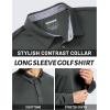 image:imageTACVASEN Mens Polo Shirts Long Sleeve Quick Dry Golf Shirt Lightweight Collared Casual Shirt for Men Work FishingDark Grey