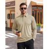 image:imageTACVASEN Mens Polo Shirts Long Sleeve Quick Dry Golf Shirt Lightweight Collared Casual Shirt for Men Work FishingKhaki