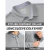 image:imageTACVASEN Mens Polo Shirts Long Sleeve Quick Dry Golf Shirt Lightweight Collared Casual Shirt for Men Work FishingLight Grey