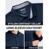 image:imageTACVASEN Mens Polo Shirts Long Sleeve Quick Dry Golf Shirt Lightweight Collared Casual Shirt for Men Work FishingNavy
