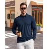 image:imageTACVASEN Mens Polo Shirts Long Sleeve Quick Dry Golf Shirt Lightweight Collared Casual Shirt for Men Work FishingNavy