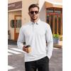image:imageTACVASEN Mens Polo Shirts Long Sleeve Quick Dry Golf Shirt Lightweight Collared Casual Shirt for Men Work FishingWhite