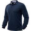 image:imageTACVASEN Mens Polo Shirts Long Sleeve Quick Dry Golf Shirt Lightweight Collared Casual Shirt for Men Work FishingNavy