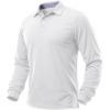 image:imageTACVASEN Mens Polo Shirts Long Sleeve Quick Dry Golf Shirt Lightweight Collared Casual Shirt for Men Work FishingWhite