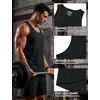 image:imageTACVASEN Mens Workout Tank Tops Sleeveless UPF 50 Summer Sun Shirts Quick Dry for Running Swim Gym Beach01 Black