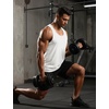 image:imageTACVASEN Mens Workout Tank Tops Sleeveless UPF 50 Summer Sun Shirts Quick Dry for Running Swim Gym Beach03 White