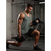 image:imageTACVASEN Mens Workout Tank Tops Sleeveless UPF 50 Summer Sun Shirts Quick Dry for Running Swim Gym Beach04 Dark Grey